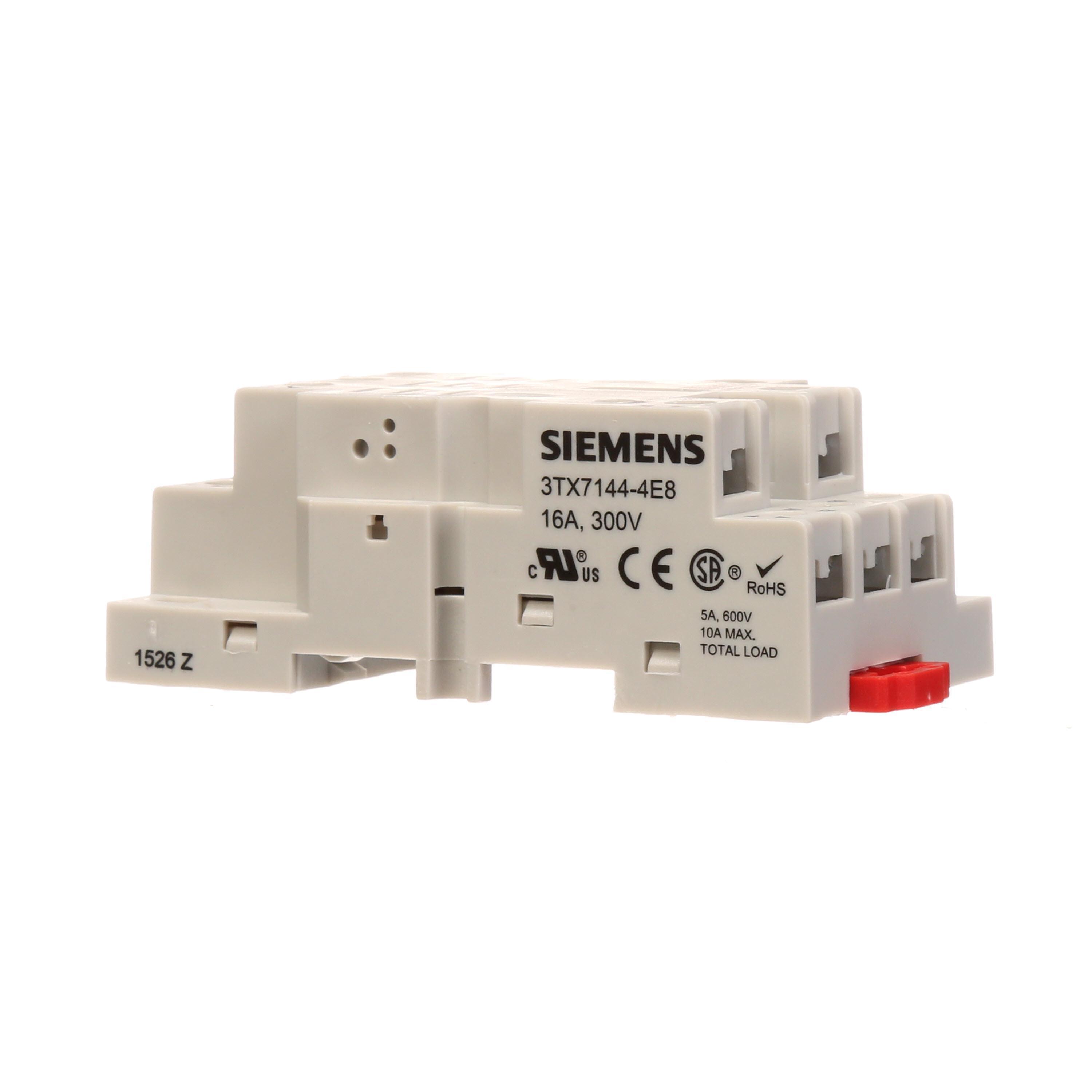 Relay Socket, Touch Safe, 11 Pins, For Use With: 3TX71 Series Plug-In Relay