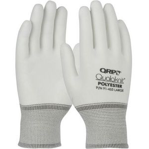 Environment Gloves, Clean Stretchable, Series: 91-4, XL Size, Polyester Palm, Polyester, White, Seamless Style, Knit Wrist Cuff, Uncoated Coating, Resists: Abrasion and Chemical