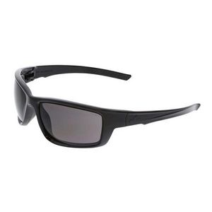 Safety Glass, Dual Lens, Series: Swagger® SR3, Duramass™ Hard Lens Coating, Gray Lens, Balanced/Lightweight, Black Frame, Polycarbonate Frame, Polycarbonate Lens, Yes UV Protection, Black Bayonet Temple, Specifications Met: ANSI Z87+