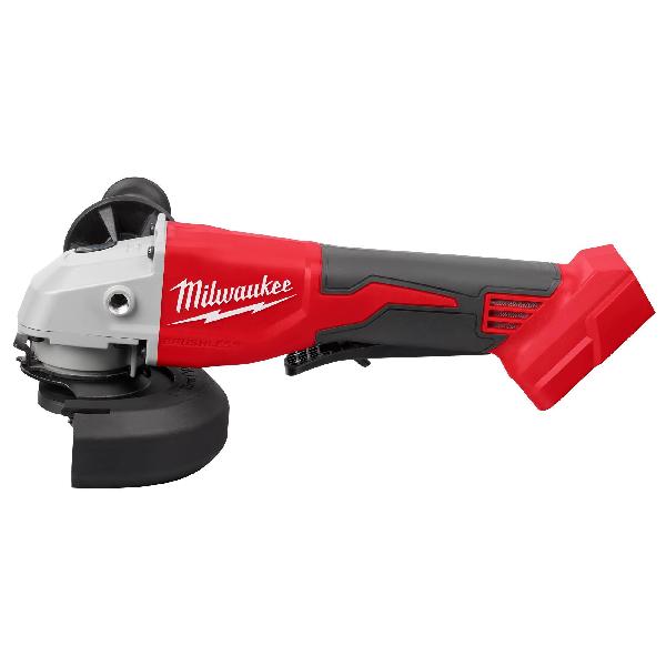 Cut-Off Grinder, Bare Tool/Kit: Bare Tool, Cordless, Series: M18, 4-1/2, 5 in Wheel Diameter, 5/8 in Arbor/Shank, 11000 RPM Speed, 18 V, M18 REDLITHIUM Lithium-Ion Battery, Glass-Filled Nylon Housing Material, Barrel Grip/Side Handle, Black/Gray/Red, Paddle Switch, 4.75 in H x 10 in W Dimensions
