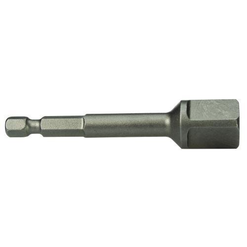 Hex Extension, Tighter Tolerance, Hex x Square Drive, 1/2 in Drive, 3 in Overall Length, Ball Locking, Steel