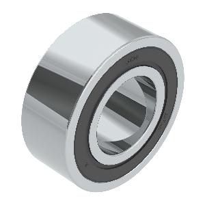 Angular Contact Ball Bearing, Series: 5200, 17 mm Bore, 40 mm OD, 2 Rows, 17.5 mm Width, 20˚ Contact Angle, Double Seal Closure, 15000 N Dynamic/9250 N Static Load, Steel Bearing, Pressed Steel Cage, 12000 RPM Grease/17000 RPM Oil Maximum, 250 °F