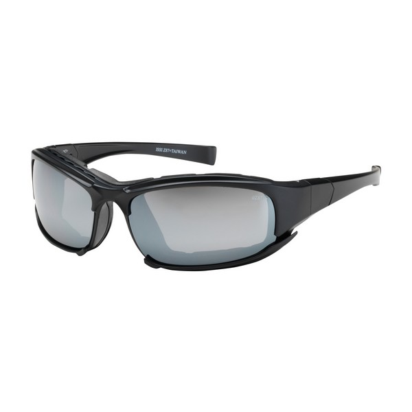 Safety Glasses, Dual, Series: Cefiro™ 250-CE, Unisex, Universal, Anti-Fog Lens Coating, Silver Mirror Lens, Full Framed Frame, Black Frame, Nylon Frame, Polycarbonate Lens, 99.99% UV Protection, Bayonet Temple