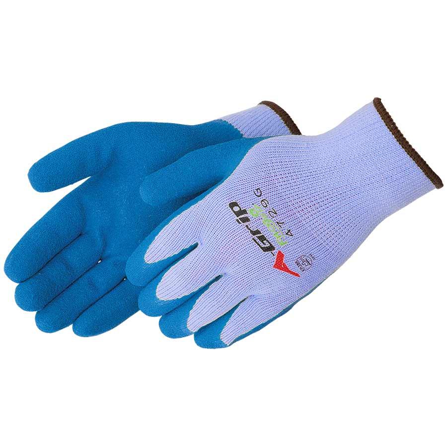 Glove, Series: 4729G, 10 ga 60% Cotton/40% Polyester, Gray, Seamless Style, Knit Wrist Cuff, Textured Latex Coating, Resists: Abrasion/Cut/Puncture/Tear