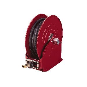 Hose Reel, Double Post Low Pressure, 1 in x 50 ft Hose, 150 psi, Ceiling/Floor/Truck Bed/Wall Mount
