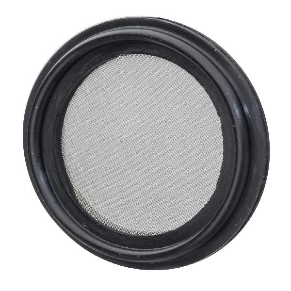 Tri-Clamp Gasket, 100 Mesh, Series: EPDM-40MPSE200, 2 in Nominal, 1.87 in ID, 2.52 in OD, -60 to 300 F, EPDM, Black, Domestic