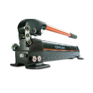 Hydraulic Hand Pump, 2-Speed Lightweight Manual, Series: P Series, 69 cu-in Tank, Oil Fluid, 10000 psi Pressure, 3/8 NPTF Port, 21 in Overall Length, 5 in Overall Width, 7 in Overall Height