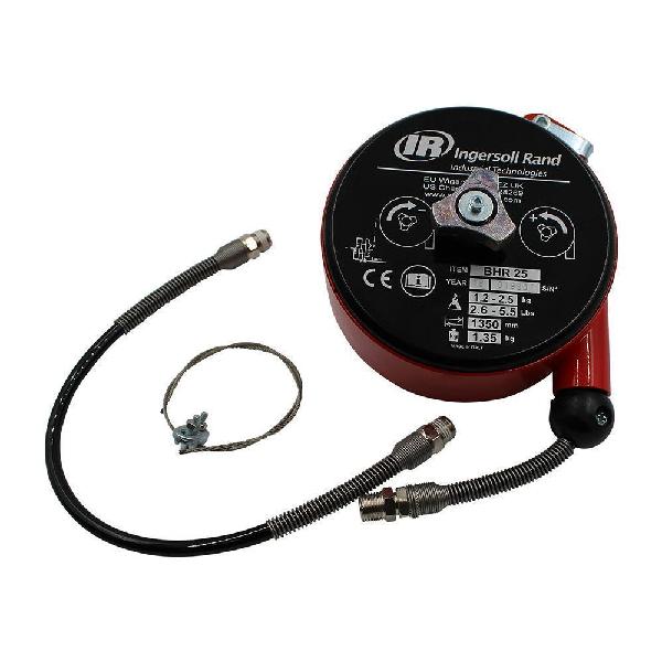 Balancer, Hose Reel, Series: BHR, 2.625 to 5.5 lb, 4.5 ft Cable Length, 2.95 lb Reel Weight, Hand Knob Windable Spring Tension Adjustment, 11-3/4 in Height, 5.72 in Width, 4.1 in D, Nylon Cable, Aluminum Housing, Non-Locking Locking