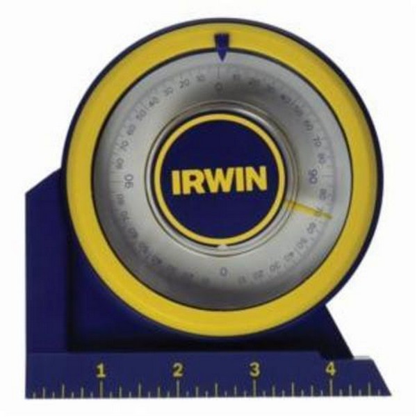 Angle Locator, Magnetic, 7.48 in Overall Height, 0.058° Accuracy, 0 to 90° Range, 2 Level Vials, ABS, Blue/Yellow