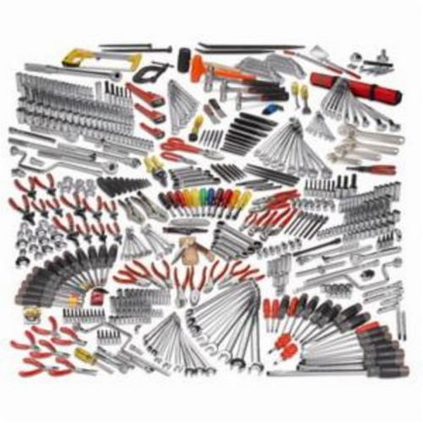 Master Tool Set, Metric/SAE, 1/4 in, 3/8 in, 1/2 in Drive, 558 Piece, For Use With: 1/4 to 1-1/2 in and 2 to 36 mm Fastener