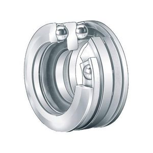 Axial Deep Groove Ball Bearing, Double Direction, Series: 542, 30 mm Bore, 68 mm Outside Diameter, 2 Rows, 38.6 mm Width, Open Closure, 44000 N Load, Sheet Steel Cage, 5500 RPM Maximum, -30 to 150 °C