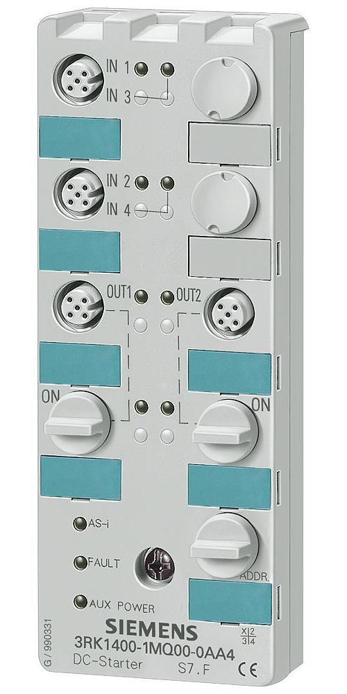DC Starter, Type K60 Duplex Direct Standard Slave, 4 Inputs, 2 Outputs, 26.5 to 31.6 VDC, 200 mA, Screw Terminal, -25 to 55 °C, 152 mm H x 60 mm W x 29 mm D Dimensions