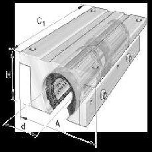 Linear Ball Bearing Unit, 1 Inch Inside Diameter, 3-1/4 Inch Outside Diameter, 6 Inch Length, Closed