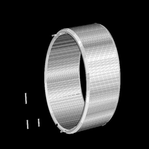 Needle Bearing Inner Ring, 30 mm Inside Diameter, 35 mm Outside Diameter, 16 mm Width, Steel