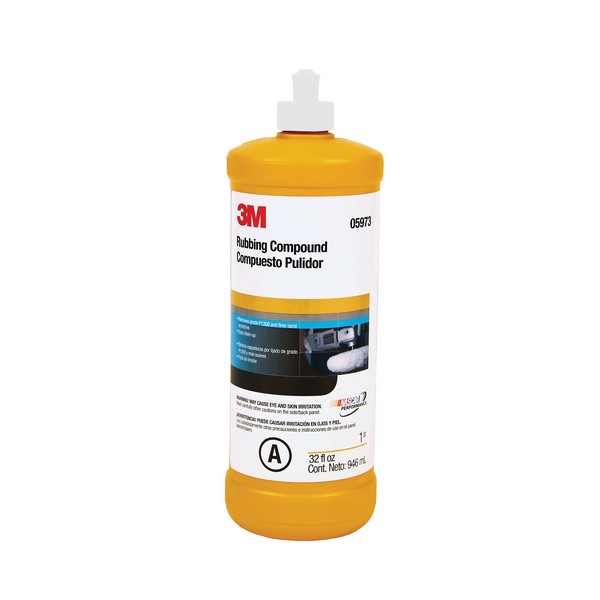 Rubbing Compound, 1 qt Container, Bottle Container, Light Brown, 1200 Grit, Ultra Fine Grade, Applicable Materials: Clear Coat, Enamel and Lacquer Paint