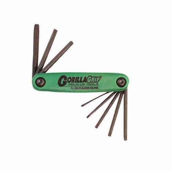 Key Set, Series: GorillaGrip®, 8 Piece, T9 to T40 Torx, Fold-Up Handle, Protanium® High Torque Steel, ProGuard™, Green