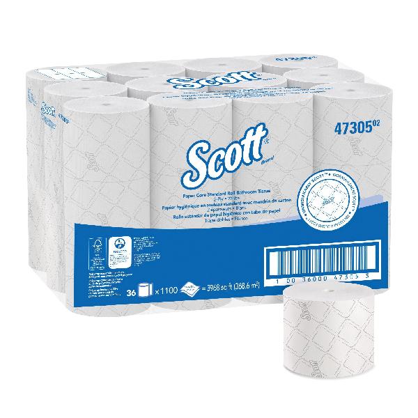 Pro Toilet Paper, High Capacity Small Core, 3/4 in Diameter Core, 1100 Sheets, 3.9 in Width, 3.7 in Length, White, Paper, Roll Package Type, 2 Ply