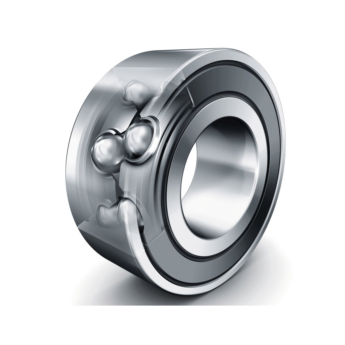Angular Contact Ball Bearing, 20 mm Bore, 32 mm OD, 2 Rows, 10 mm Width, 25 °Contact Angle, Double Seal Closure, 5800 N Load, Polyamide Cage, 10000 rpm Maximum
