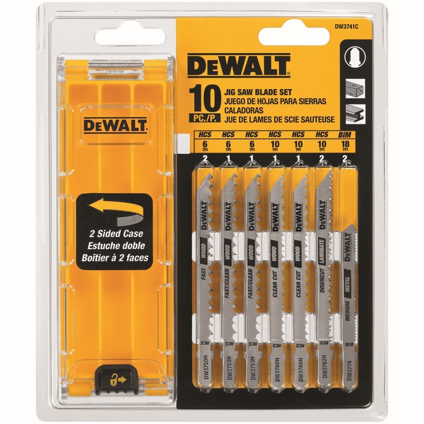 Jig Saw Blade Set, 10 Piece, T-Shank, For Use With: Bosch® and Jig Saws, Bi-Metal/High Carbon Steel