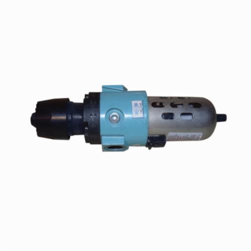 Filter/Regulator, Compact Self-Relieving, Series: CB6, 1/2 Inch NPT Port, 70 scfm, Polycarbonate Bowl, 0 to 125 psi Adjustment, Zinc