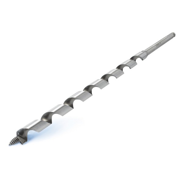 Ship Auger Bit, Drill Style: Auger, 9/16 in Diameter, 18 in Overall Length, 1/2 in Shank, Hexagonal Shank, HSS Cutting Edge, Bi-Metal