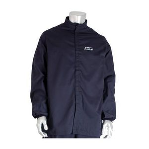 Arc and Flame Resistant Jacket, Series: 9100-75000, Unisex, L, Navy, Westex® Ultrasoft® 88% Cotton 12% High Tenacity Nylon, 44 - 46 in Chest, 13/5.5 Oz Fabric Weight, Hook and Loop Closure, 2 Pockets, Resists: Arc and Flame