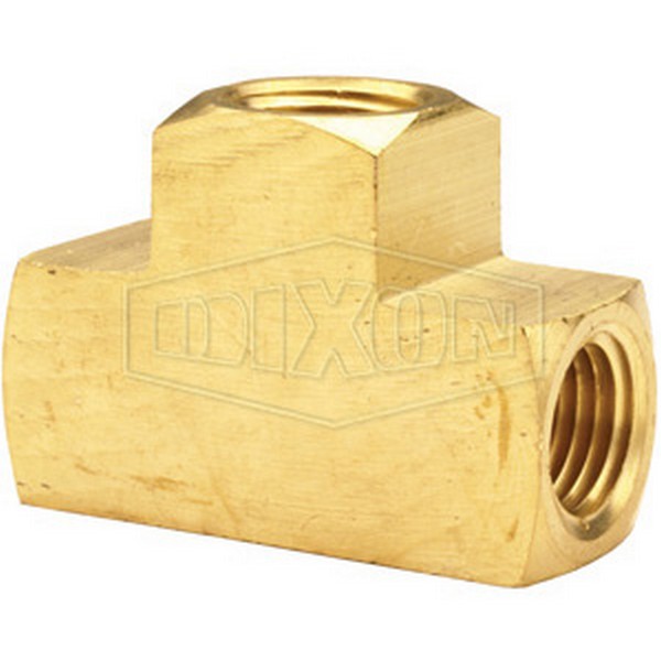 Tee, Fitting/Connector Type: Tee, 1/8 Inch Nominal, FNPT, Brass, Domestic