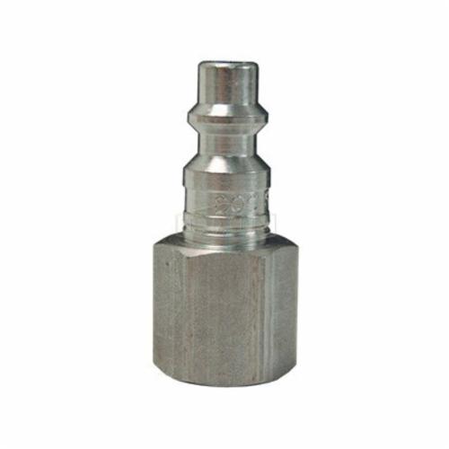 Female Quick Connect Plug, Industrial, Series: DF Series, 1/4-18 Nominal, Quick Disconnect Plug x NPTF End Style, 11/16 Inch Hex, 1.66 Inch Length, 300 psi Pressure, -40 to 250 °F, 303 Stainless Steel, 0.79 Inch Outside Diameter, Domestic