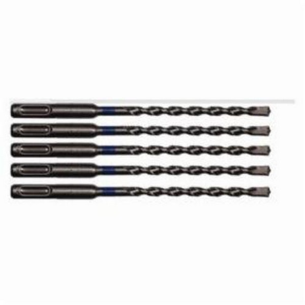 Masonry Drill Set, Rotary, Series: SpeedHammer Power™, Imperial System of Measurement, 1/4 in Minimum Drill Bit Size, 1/4 in Maximum Drill Bit Size, 5 Piece, Specifications: Right Hand Cut, 6 in L SDS-Plus® Shank, Steel, Bright