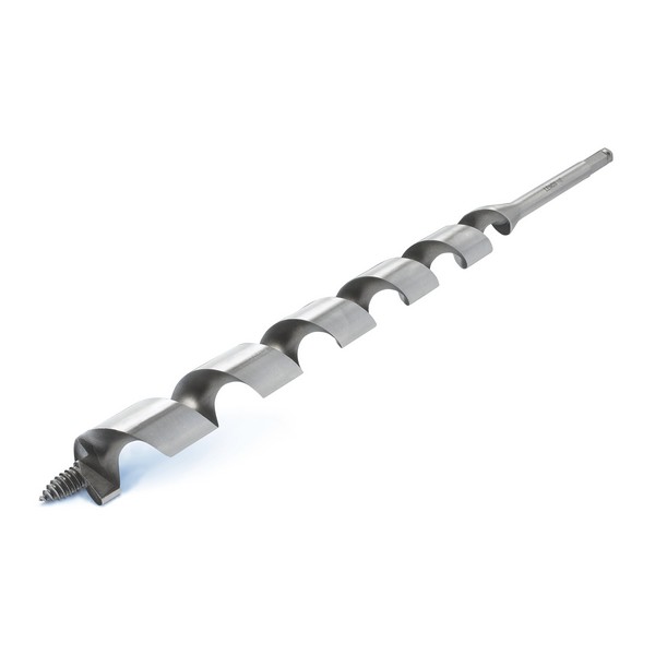 Ship Auger Bit, Long, Drill Style: Auger, 1-1/2 in Diameter, 18 in Overall Length, 12 in Flute Length, 1/2 in Shank, Hex Shank, HSS Cutting Edge, Bi-Metal