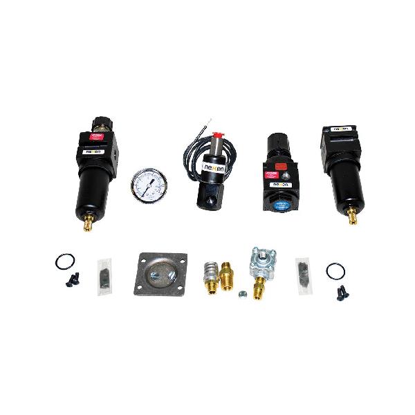 Control Kit, Specifications: 1/4 in NPT Port, 1/4 in In-Line Mount, 0 to 100 psi Operating Pressure, 0.047 in Dia Orifice, Spring Return, Wire Ends/Conduit Connection, 0.055 Cv Factor, 120 VAC 50/60 Hz at 6 W Input Power, Electric Actuation