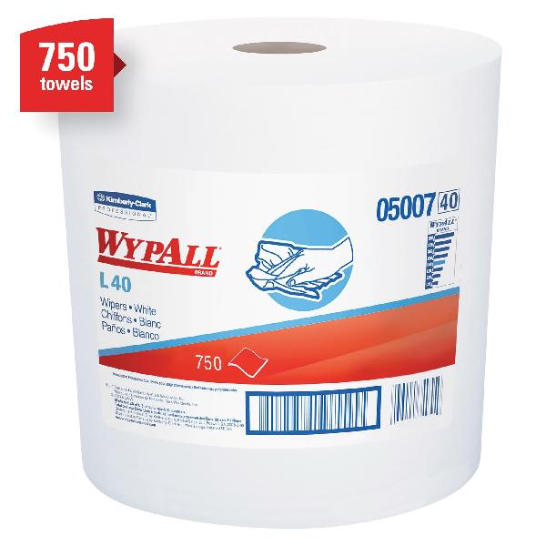 General Purpose Wiper, America's Favorite, Series: L40, 13.4 x 12.5 in Size, 750 Sheets Capacity, White, Double Re-Creped