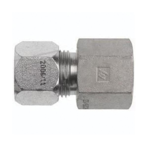Flareless Bite Adapter, Series: FLC2405, Fitting/Connector Type: Adapter, 1/8 Inch Nominal, Male Tube x Female NPTF, Steel