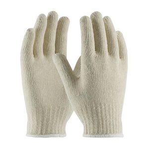 Knit Gloves, Economy Grade, Series: 35-C103, L, 7 Gauge Cotton/Polyester, Natural, Full Finger/Seamless Knit, Unlined, Continuous Knit Cuff, Uncoated, 9 in Length
