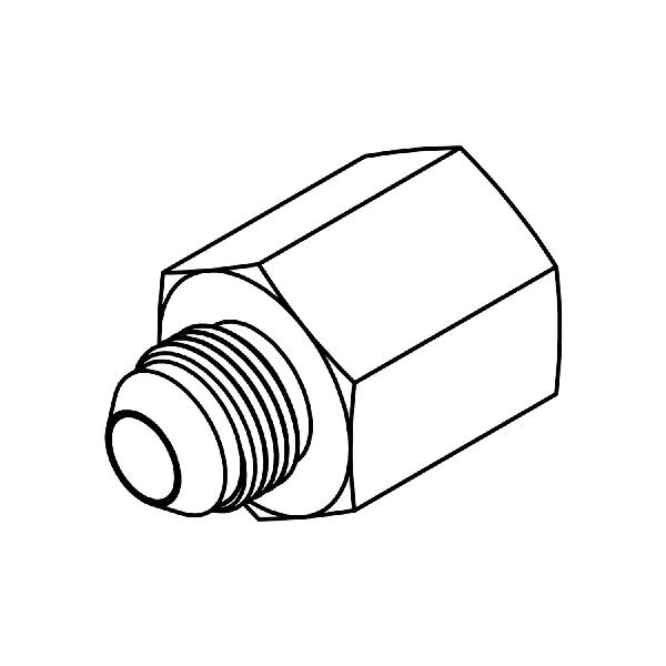JIC to Pipe Adapter, Straight, Series: SS-2405, 1-5/8-12 x 2-11-1/2 Nominal, 37 deg Male JIC x FNPT, Stainless Steel, Import