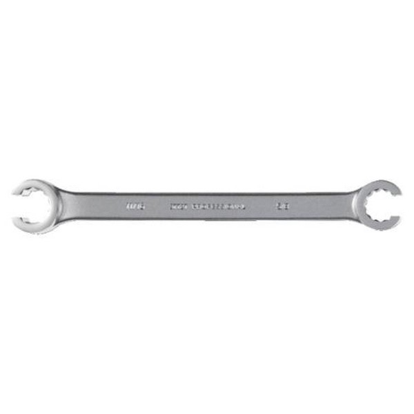 Flare Nut Wrench, Measurement System: Imperial, Double End Wrench, 5/8 x 11/16 in Wrench Opening, 12 Points, 8-3/4 in Overall Length, 15˚ Offset, 1-7/64 x 1-13/64 in Open End Width, 1/2 x 31/64 in Open End Thickness, Slip Resistant Grip, Specificatio
