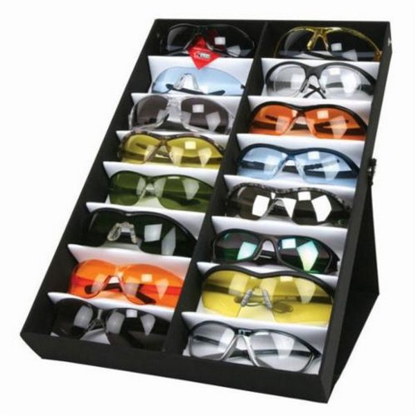 Eyewear Display, For Use With: Show Displays and Sales Travel, 16 Pair Capacity, Black