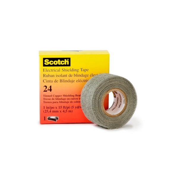 Electrical Shielding Tape, Premium-Grade, 100 ft Length, 1 Inch Width, 16 mil Thickness, Copper, Rubber Adhesive, Tinned Copper Backing, 38 N-cm Tensile Strength, 221 °F Maximum Operating, 32 °F Minimum Operating