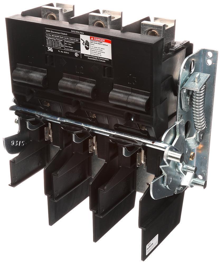 Disconnect Switch, Series: MCS, 600 VAC, 200 A, Right Handle Actuator, NEMA 1/3/3R/12 Enclosure, Flange Mounting