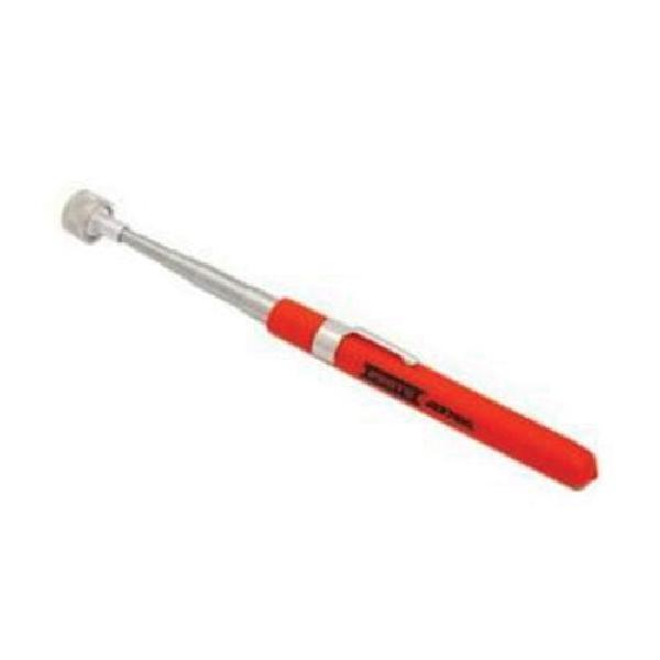 Pickup Tool, Magnetic Long Reach, 8-1/4 in Overall Length, 30-1/4 in Extended Length, Gripped Handle, 5 lb Pull, Stainless Steel/Hard Plastic