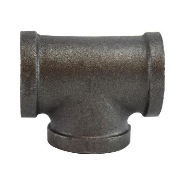 Pipe Tee, Tee, 1 Inch Nominal, 3 Inch Length, 300 psi, Malleable Iron, Black Oxide, Import