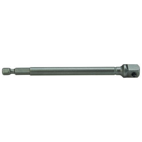 Hex Extension, Tighter Tolerance, Hex x Square Drive, 3/8 in Drive, 4 in Overall Length, Ball Locking, Steel