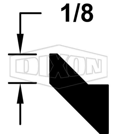 Bevel Seat Gasket, Series: 40BS, 1 in Nominal, FKM, Black