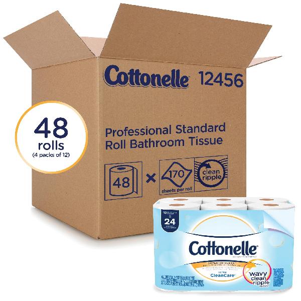 Bathroom Tissue, Ultra Soft, 4.2 in Width, 4 in Length, White, Paper, Standard Roll Package Type, 1 Ply