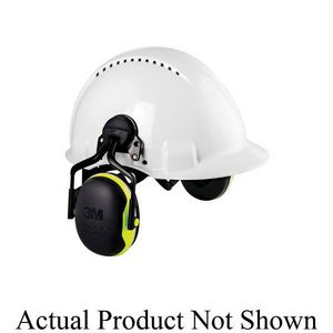 Earmuff, Hard Hat Attached, Series: X Series, 25 dB Noise Reduction, Black/Yellow, Foam Plastic Metal