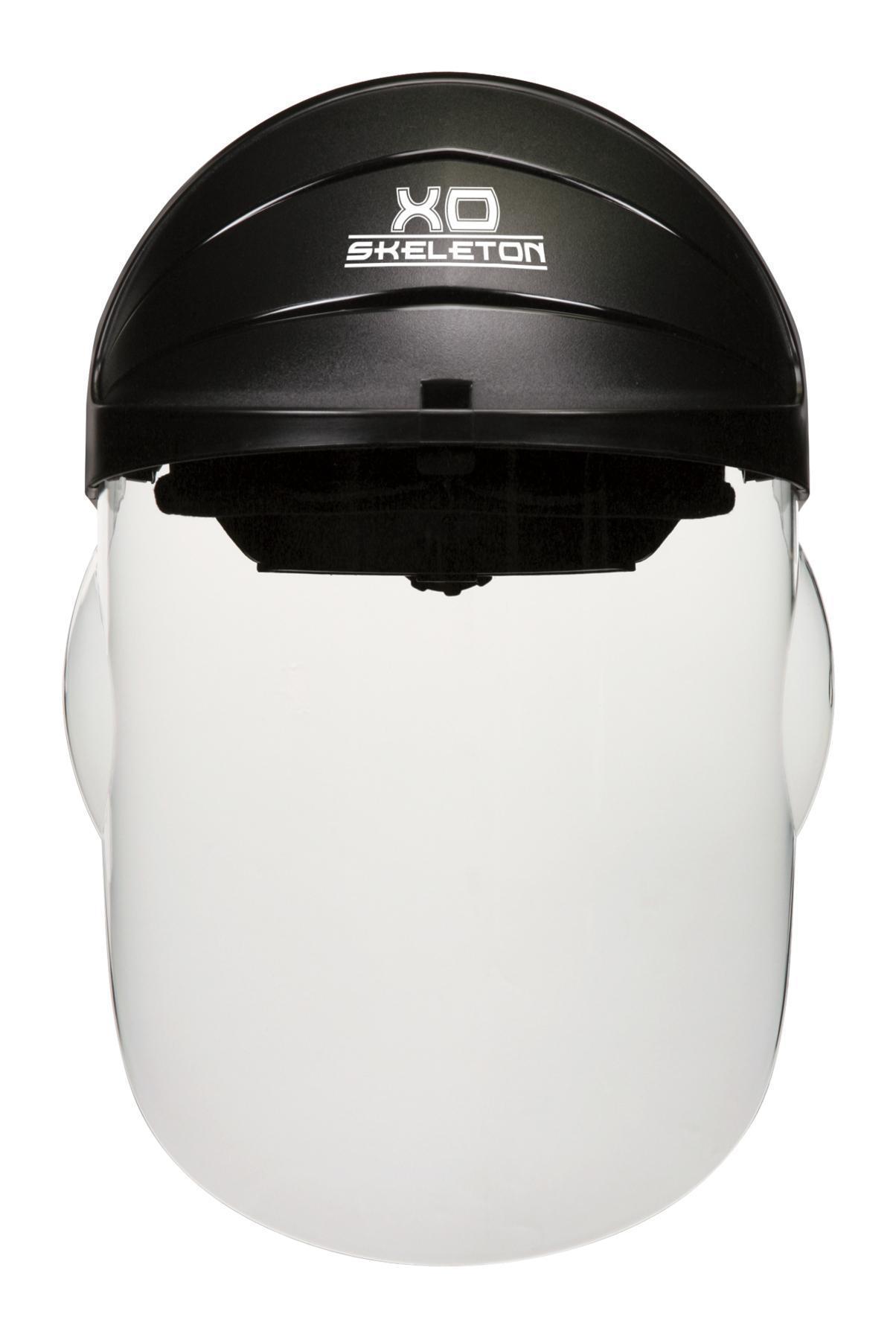 Face Sheild, Headgear, Black/Clear, Nylon, Ratchet Adjustment