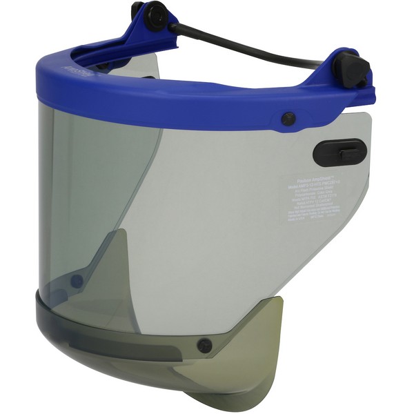 Arc Protective Shield, Premium AF Coated High Transparency Universal, For Use With: PPE 2 Full Brim Slotted Hard Hat, Gray Visor, Polycarbonate Visor, Specifications Met: ASTM F2178, ANSI Z87+S, NFPA 70E