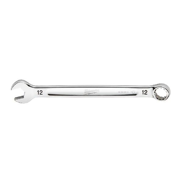 Combination Wrench, Standard Length, Measurement System: Metric, Open End Wrench, 12 mm Wrench Opening, 12 Points, 171.958 mm Overall Length, 15° Offset, Ergonomic Handle, Steel