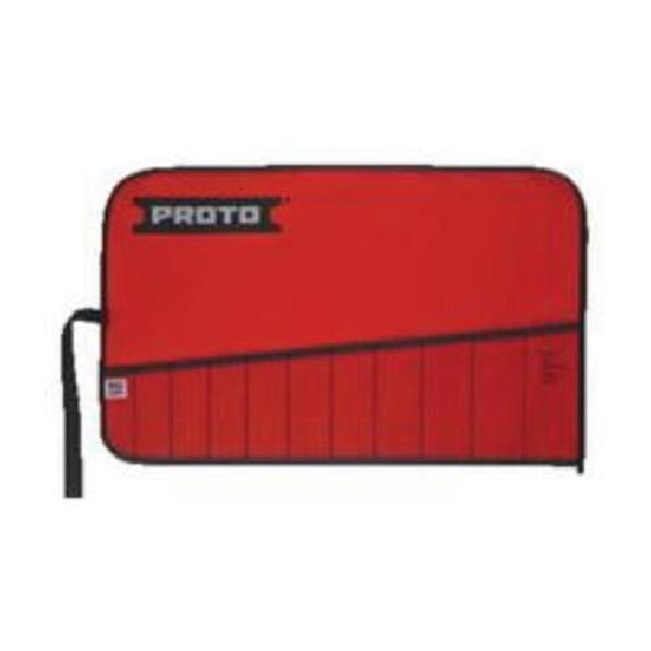 Tool Pouch, For Use With: J3100M Open End Wrench Set, 11 Pocket, Canvas, Red, 10-5/16 in L x 8-1/2 in W x 3/16 in H