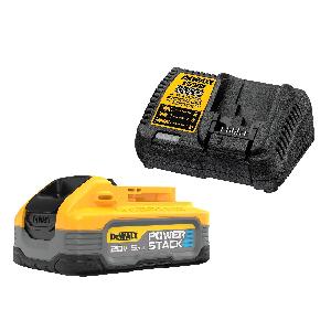 Battery Starter Kit, 5 Ah, Lithium Ion, 20 Volts, 2 Pack, Yellow